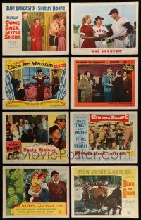 4m102 LOT OF 12 LOBBY CARDS '50s-60s great scenes from a variety of different movies!