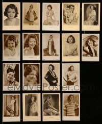 4m185 LOT OF 18 JANET GAYNOR GERMAN ROSS POSTCARDS '30s wonderful portraits of the pretty star!
