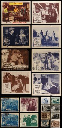 4m095 LOT OF 20 SERIAL LOBBY CARDS '50s great scenes from a variety of different serials!