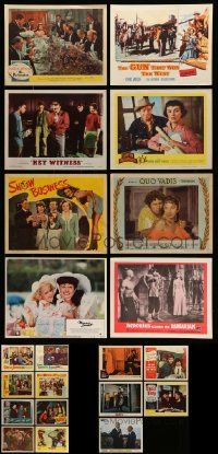 4m094 LOT OF 21 LOBBY CARDS '40s-80s great scenes from a variety of different movies!