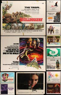 4m240 LOT OF 21 UNFOLDED HALF-SHEETS '60s-70s great images from a variety of movies!