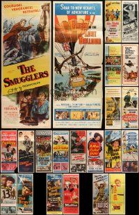 4m261 LOT OF 22 FORMERLY FOLDED INSERTS '40s-60s great images from a variety of movies!