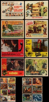 4m092 LOT OF 22 LOBBY CARDS '50s-70s great scenes from a variety of different movies!