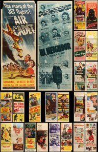 4m260 LOT OF 23 FORMERLY FOLDED INSERTS '40s-60s great images from a variety of movies!