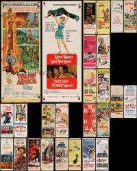 4m255 LOT OF 26 MOSTLY UNFOLDED INSERTS '50s-60s great images from a variety of different movies!