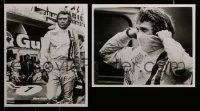 4m218 LOT OF 2 LE MANS 8x10 REPRO STILLS '80s great images of race car driver Steve McQueen!