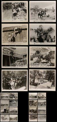 4m172 LOT OF 30 COWBOY WESTERN 8x10 STILLS '50s great scenes with cowboy heroes saving the day!