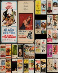 4m251 LOT OF 32 MOSTLY UNFOLDED INSERTS '50s-60s great images from a variety of different movies!