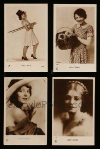 4m193 LOT OF 4 JANET GAYNOR FRENCH POSTCARDS '30s wonderful portraits of the pretty star!