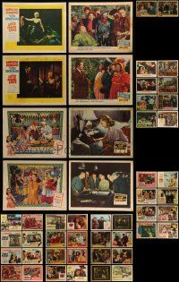 4m080 LOT OF 50 LOBBY CARDS '40s-70s great scenes from a variety of different movies!