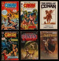 4m208 LOT OF 6 CONAN/ROBERT E. HOWARD PAPERBACK BOOKS '70s-80s Stan Lee Marvel Comics & more!