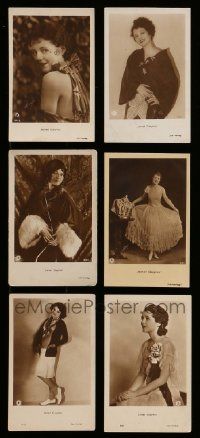 4m191 LOT OF 6 JANET GAYNOR GERMAN IRIS POSTCARDS '30s wonderful portraits of the pretty star!