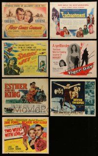 4m111 LOT OF 7 TITLE LOBBY CARDS '40s-60s great images from a variety of different movies!