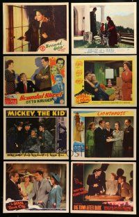 4m110 LOT OF 8 LOBBY CARDS '40s-60s great scenes from a variety of different movies!