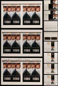 4m266 LOT OF 8 TITANIC PRINTER'S TESTS '97 uncut sheets with color bars!