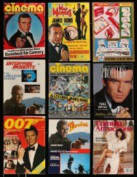 4m051 LOT OF 9 JAMES BOND MAGAZINES '70s-90s Sean Connery, Pierce Brosnan, Roger Moore & more!