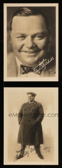 4m204 LOT OF 2 FATTY ARBUCKLE 5X7 DELUXE FAN PHOTOS '10s great portraits of the famous comedian!