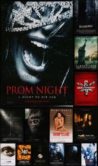 4m389 LOT OF 16 UNFOLDED MOSTLY DOUBLE-SIDED MOSTLY HORROR/SCI-FI ONE-SHEETS '90s-10s cool images!