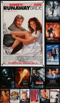 4m367 LOT OF 18 UNFOLDED DOUBLE-SIDED MOSTLY 27X40 ONE-SHEETS '90s-00s a variety of movie images!