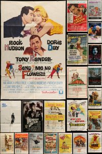 4m145 LOT OF 42 FOLDED ONE-SHEETS '50s-80s great images from a variety of different movies!