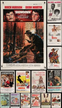4m163 LOT OF 18 FOLDED ONE-SHEETS '50s-70s great images from a variety of different movies!