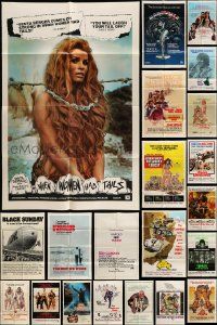 4m139 LOT OF 49 FOLDED ONE-SHEETS '60s-70s great images from a variety of different movies!