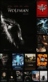 4m370 LOT OF 18 UNFOLDED DOUBLE-SIDED 27X40 MOSTLY HORROR/SCI-FI ONE-SHEETS '90s-10s cool images!