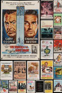 4m116 LOT OF 90 FOLDED ONE-SHEETS '50s-80s great images from a variety of different movies!