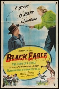 4p088 BLACK EAGLE 1sh '48 based on The Passing of Black Eagle by O. Henry!