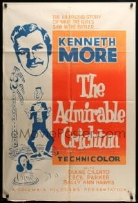 4p018 ADMIRABLE CRICHTON Canadian 1sh '57 Kenneth More, Diane Cilento, different artwork!