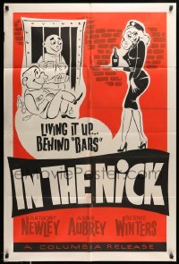 4p395 IN THE NICK Canadian 1sh '60 Anthony Newley, English comedy, completely different artwork!