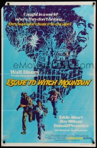 4p239 ESCAPE TO WITCH MOUNTAIN 1sh '75 Disney, they're in a world where they don't belong!