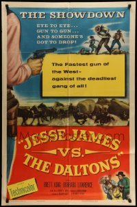 4p412 JESSE JAMES VS THE DALTONS 2D 1sh '53 Castle, the deadliest gunslingers of the West