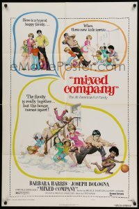 4p550 MIXED COMPANY style A 1sh '74 Barbara Harris, Frank Frazetta art from interracial comedy!