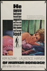 4p597 OF HUMAN BONDAGE 1sh '64 super sexy Kim Novak can't help being what she is!