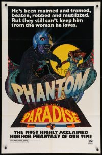 4p647 PHANTOM OF THE PARADISE revised 1sh '74 Brian De Palma, different artwork by Richard Corben!