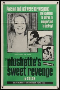 4p664 PLUSHETTE'S SWEET REVENGE 1sh '70 she used her weapons to entrap, to conquer, & to destroy!