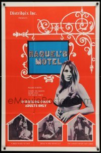 4p701 RAQUEL'S MOTEL 1sh '70 adult film, Uschi Digard, Maria Arnold & Mycle Brandy