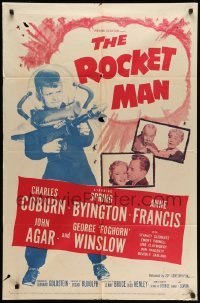 4p732 ROCKET MAN 1sh '54 Foghorn Winslow in space suit, written by Lenny Bruce!