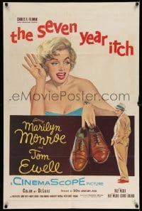 4p001 SEVEN YEAR ITCH 1sh '55 Billy Wilder, great art of sexy Marilyn Monroe & Tom Ewell!