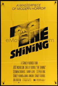 4p777 SHINING 1sh '80s studio re-strike, Stephen King & Stanley Kubrick horror, Jack Nicholson!