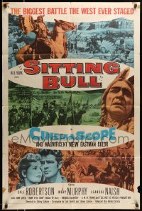 4p800 SITTING BULL 1sh '54 Dale Robertson, Mary Murphy & Native Americans!
