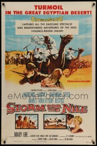 4p846 STORM OVER THE NILE 1sh '56 Laurence Harvey, turmoil in the great Egyptian desert!