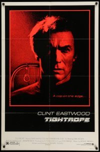 4p897 TIGHTROPE 1sh '84 Clint Eastwood is a cop on the edge, cool handcuff image!