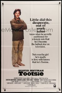 4p908 TOOTSIE int'l 1sh '82 great solo full-length image of Dustin Hoffman, little did he know!
