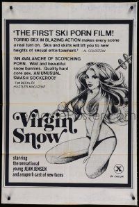 4p952 VIRGIN SNOW 1sh '76 Jean Jennings, Vanessa Del Rio, sex!