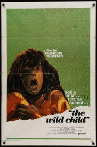 4p974 WILD CHILD int'l 1sh '70 Francois Truffaut's classic L'Enfant Sauvage, not a man or animal!