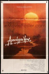 4r232 APOCALYPSE NOW Aust 1sh '79 Francis Ford Coppola, Bob Peak art of helicopters over river!