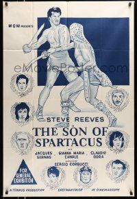 4r263 SLAVE Aust 1sh R60s Il Figlio di Spartacus, art of Steve Reeves as the son of Spartacus!