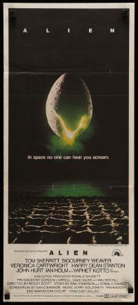 4r267 ALIEN Aust daybill '79 Ridley Scott outer space sci-fi monster classic, cool egg image!